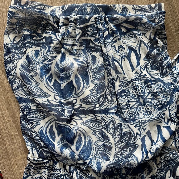 Cynthia Rowley blue and white paisley strapless maxi dress size small - Picture 4 of 4